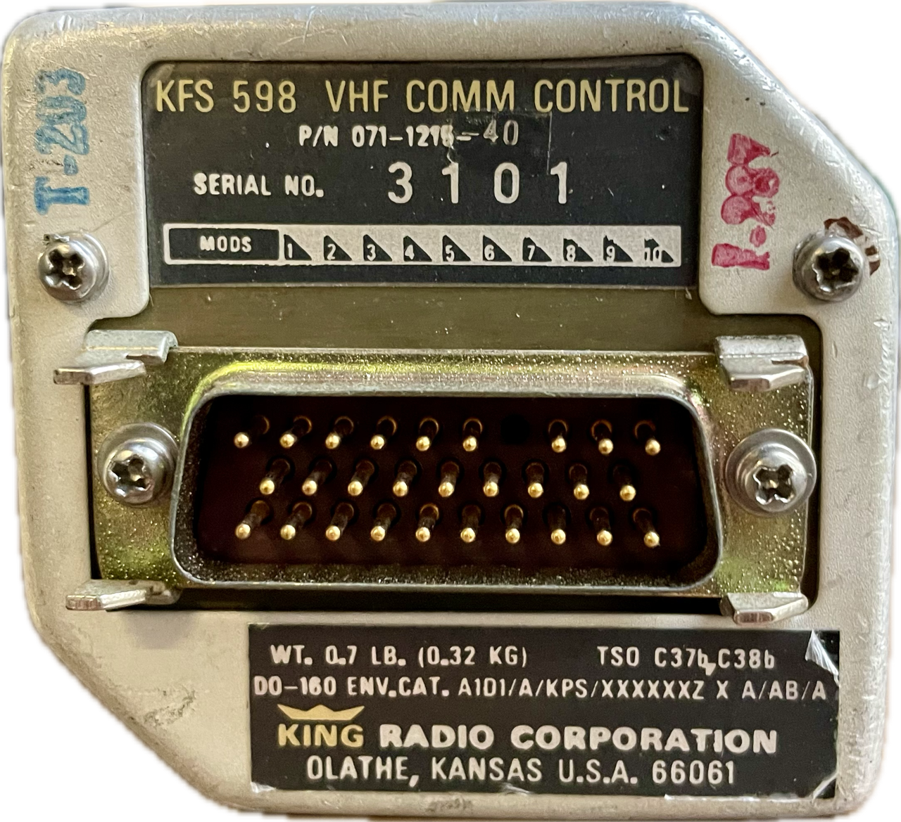 071-1215-40 - KFS-598 Com Control