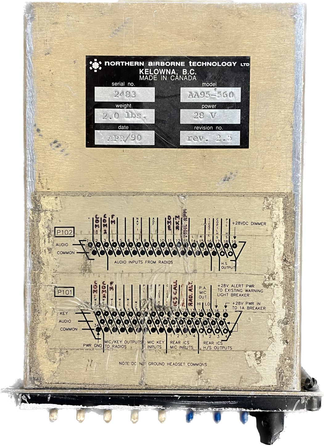 AA95-560 - Audio Panel - Lot of 2