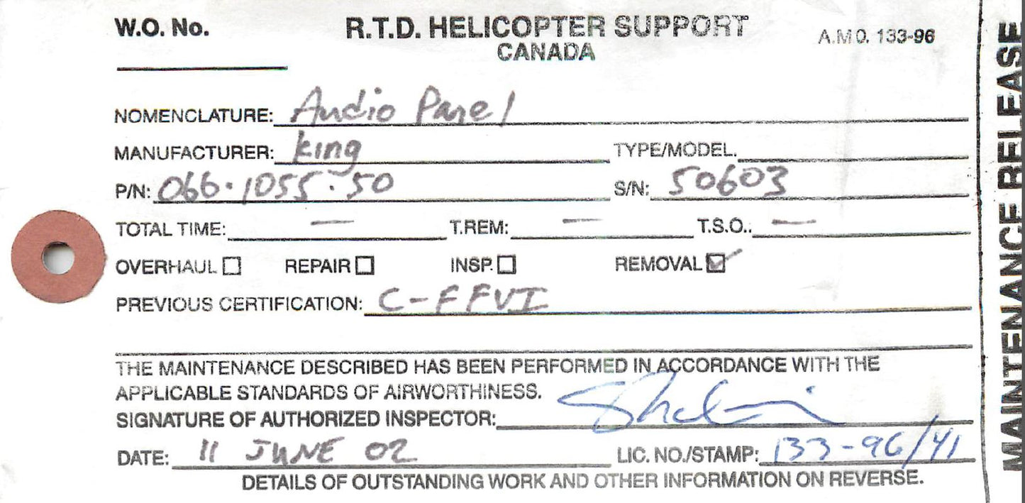 066-1055-50 - Audio Panel