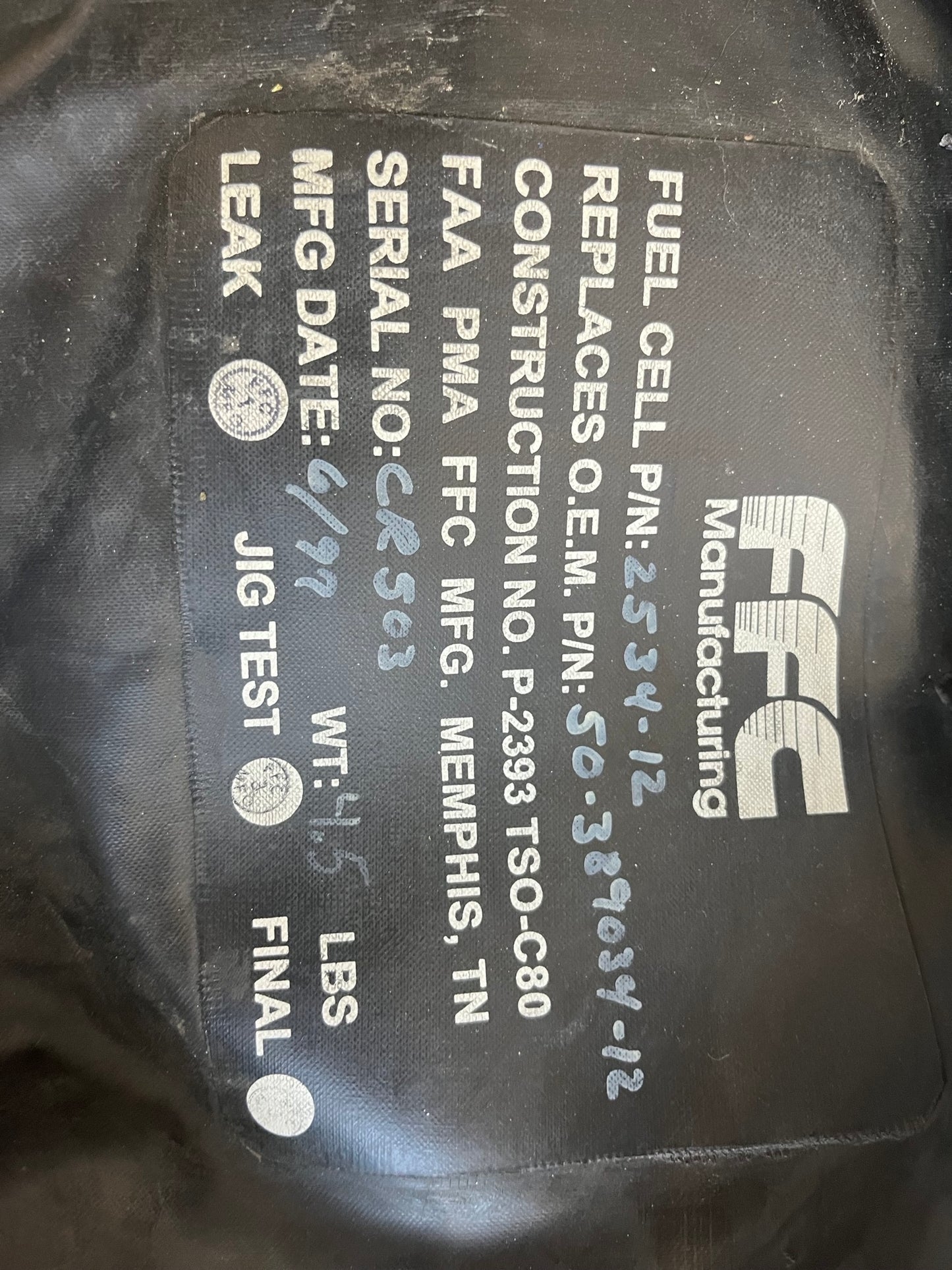 Fuel Cell for Beech Aircraft 50-389034