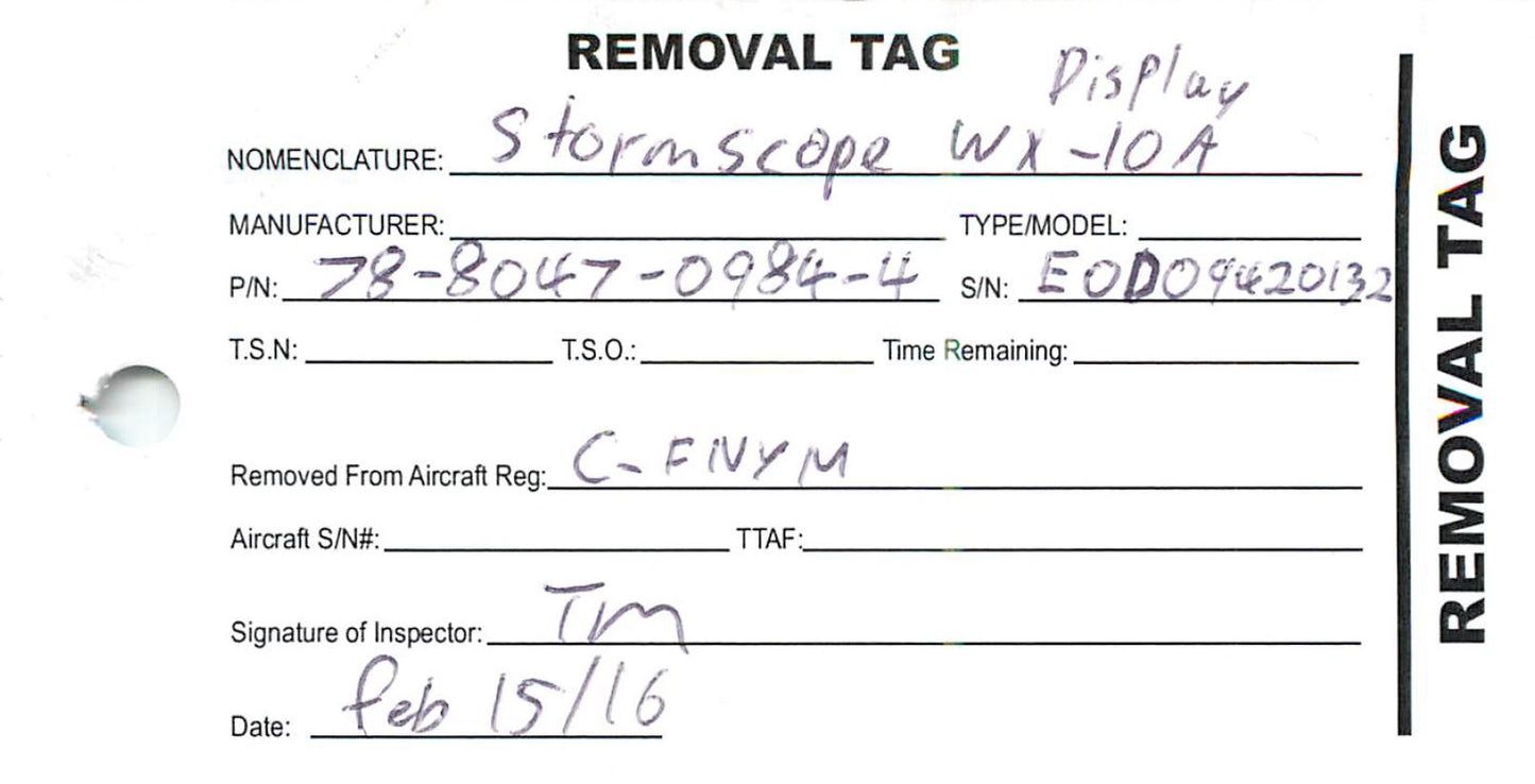 Stormscope WX-10A Processor and Display