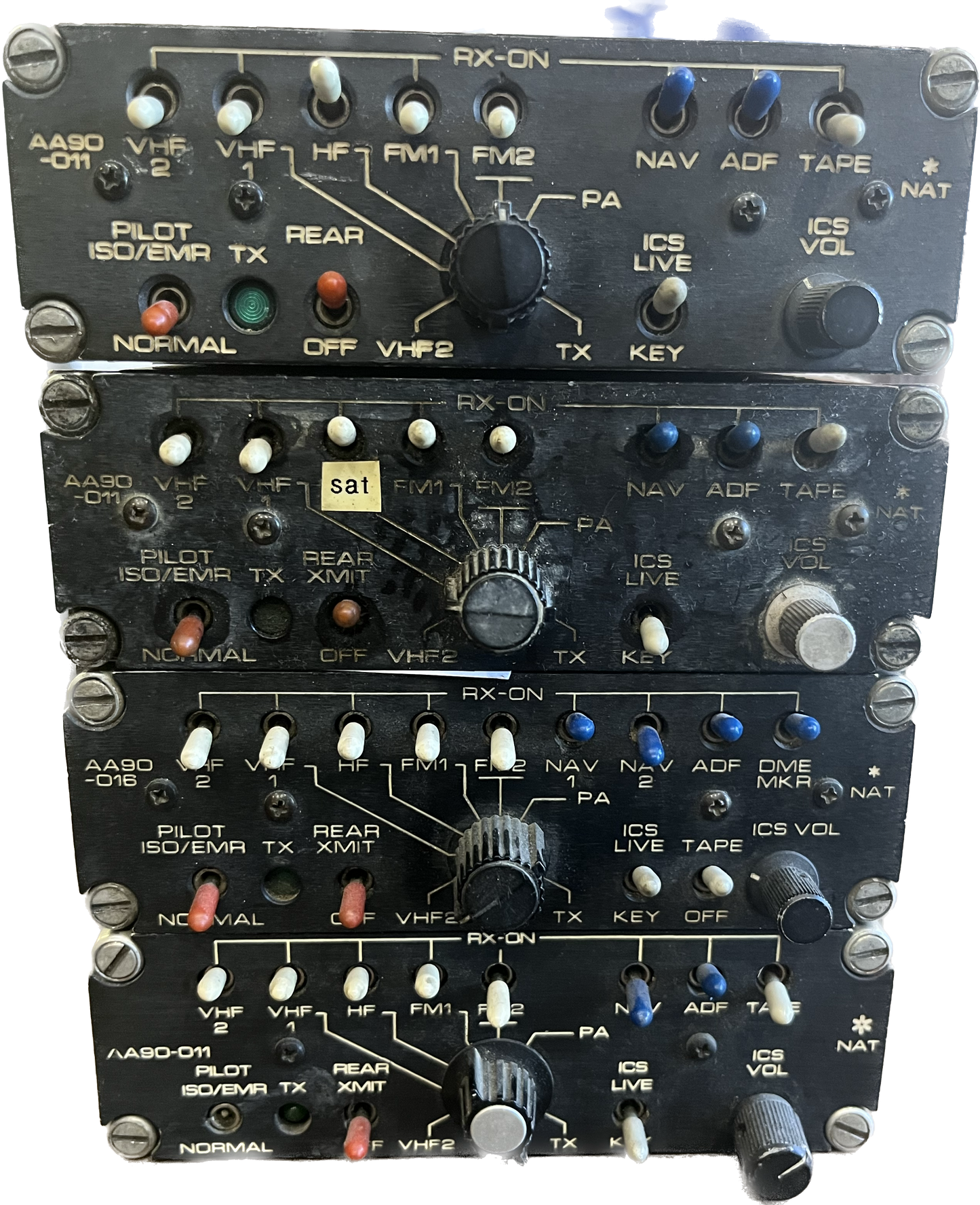 AA90-016 & AA90-011 - Audio Panel - Lot of 4