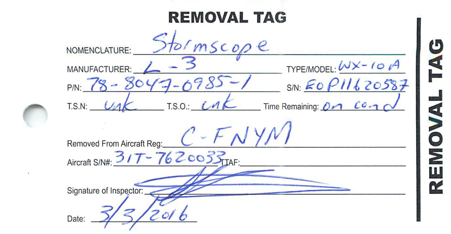 Stormscope WX-10A Processor and Display