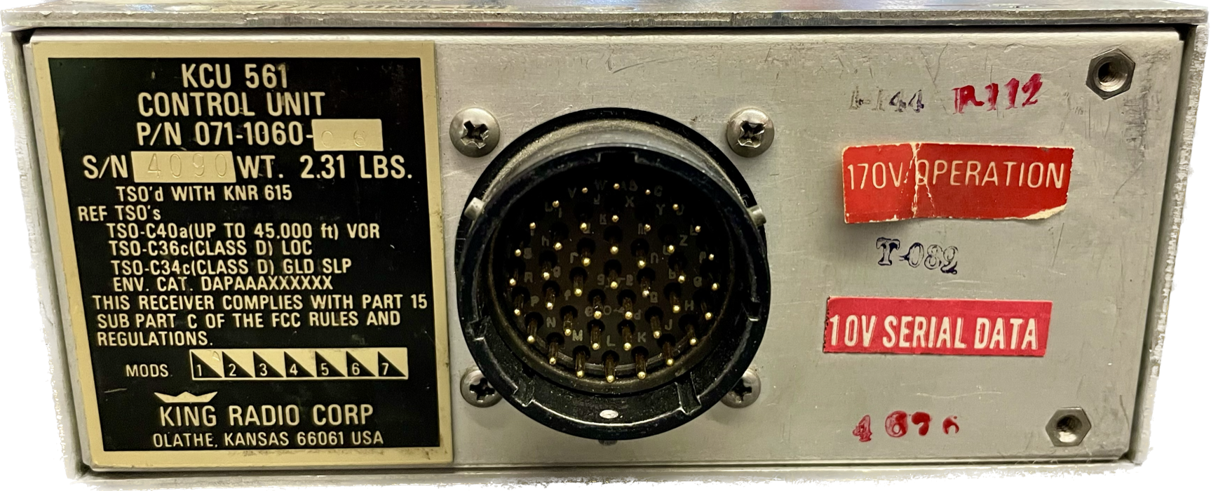 Kccu Control Unit 071-1060-06 - Control Unit KCU 561 – Westcan Aircraft Auction