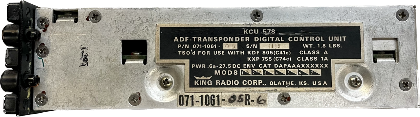 071-1061-05 - TXP/ADF Control Head KCU-578