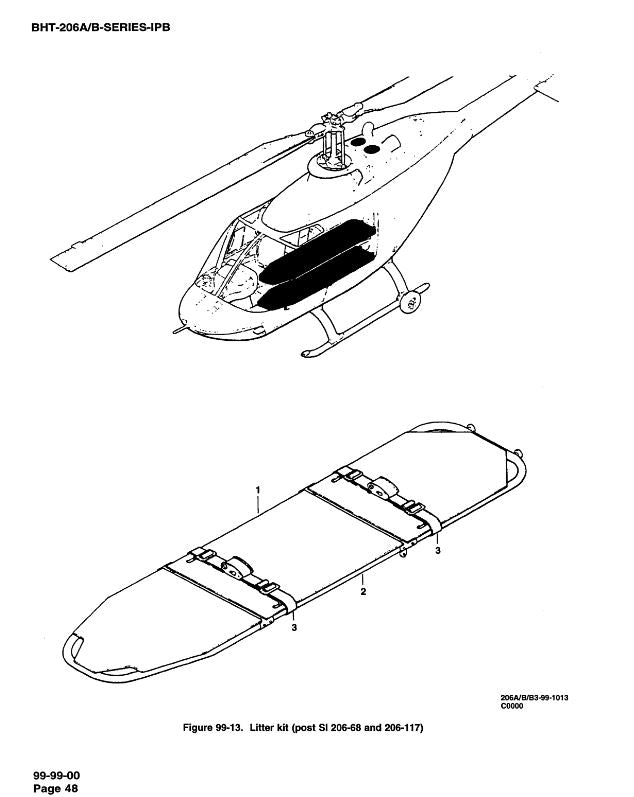 206-070-993-001 - BELL 206 HELICOPTER FOLDING PATIENT LITTER